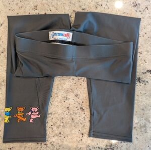 Grateful Dead Leggings Gray Dancing Bears Athletic Yoga Pants Size Medium NWOT